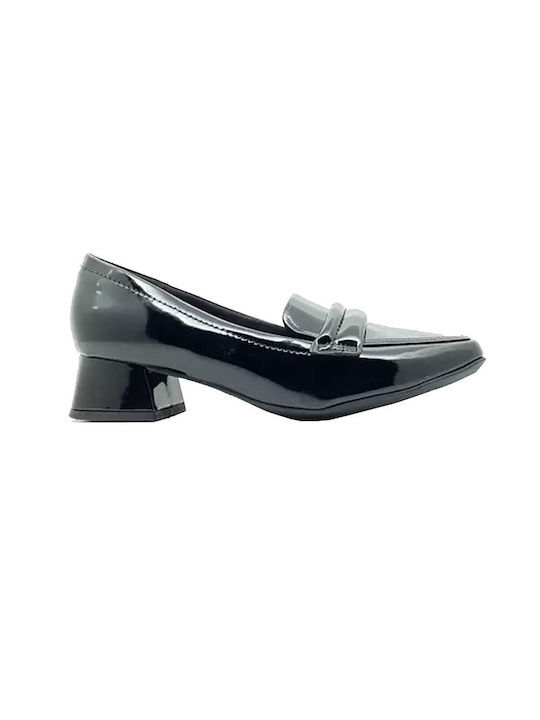 Piccadilly Anatomic Patent Leather Pointed Toe Black Low Heels