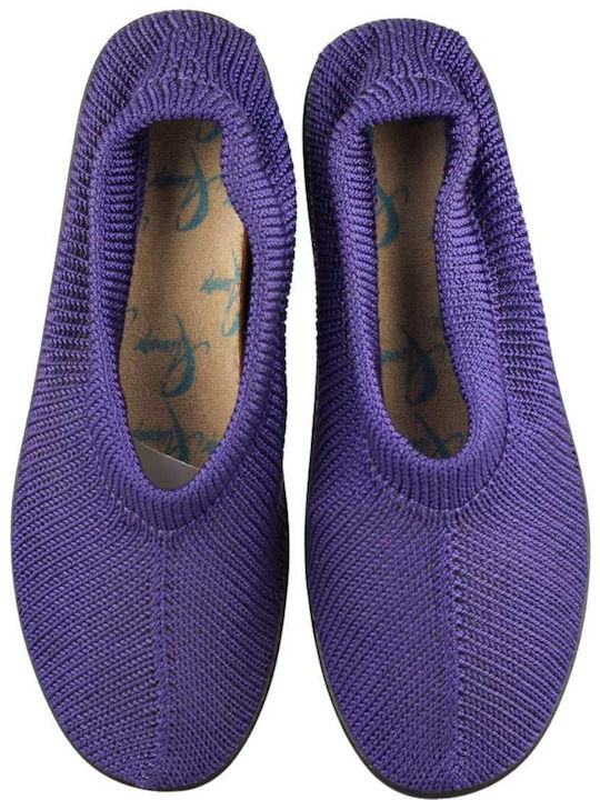 Plumex Stoff Anatomisch Damen Slip-Ons Lila