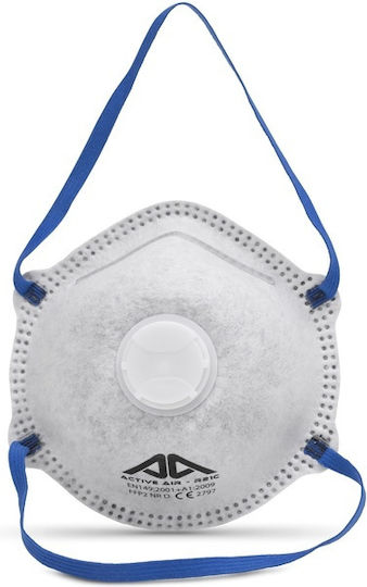 Active Gear Mască de protecție FFP2 cu supapă Gri 05-8862 1buc