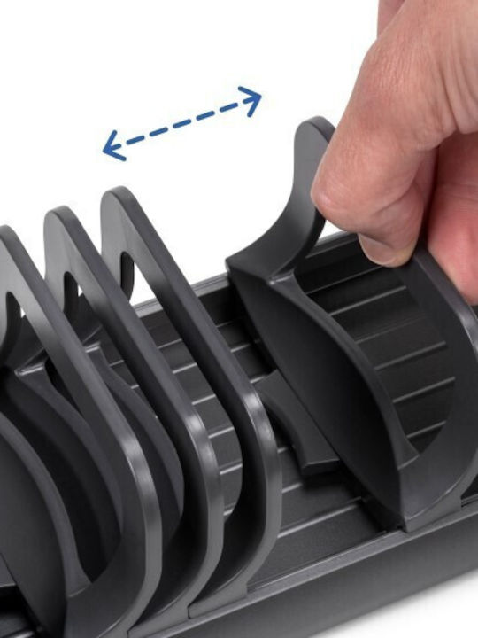 Emuca Plastic Cabinet Dish Rack in Gray Color 47x12cm