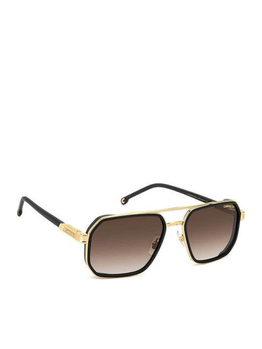 Carrera Unisex Γυαλιά Ηλίου με Χρυσό Μεταλλικό Σκελετό και Καφέ Ντεγκραντέ Φακό 1069/S I46/86