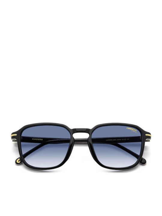 Carrera Unisex Sunglasses with Black Horn-Rimmed Frame and Grey Gradient Lens 328/S 807/08