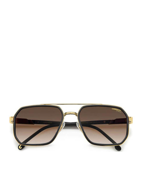 Carrera Unisex Γυαλιά Ηλίου με Χρυσό Μεταλλικό Σκελετό και Καφέ Ντεγκραντέ Φακό 1069/S I46/86