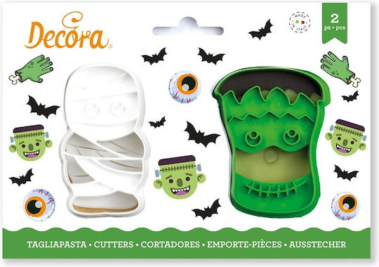 Decora Mummy & Frankenstein Cookie Cutter Plastic