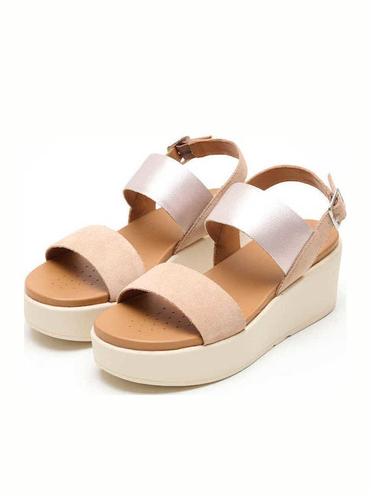 Xand 2.2s Women's Leather Platform Shoes Beige