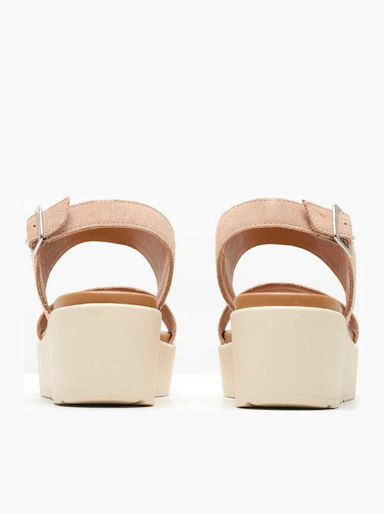 Xand 2.2s Women's Leather Platform Shoes Beige