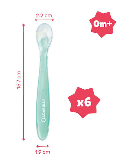 Badabulle Baby Set with Spoons made of Silicone 6pcs