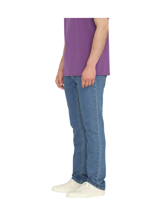 Vorta Men's Elastic Jeans Pants with Slim Straight Fit Aged Indigo