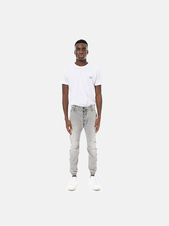 Namos Ανδρικό Παντελόνι Τζιν Ελαστικό με Slim Tapered Εφαρμογή Grey