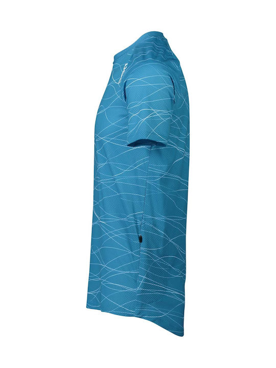 Poc Tricou De Ciclism Pentru Bărbați Mâneci Scurte Mountain Bike Albastru