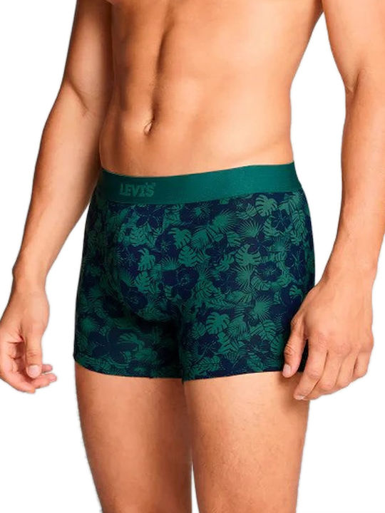 Levi's Herren Boxershorts Navy/Green mit Mustern 2Packung