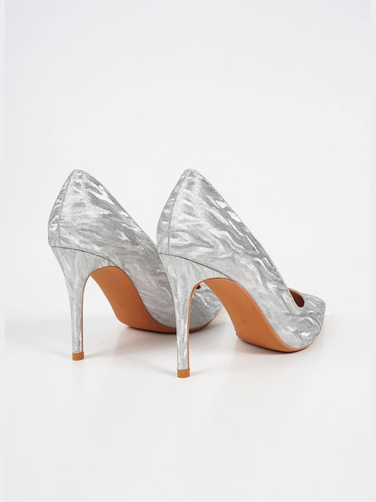 Piazza Shoes Pointed Toe Silver Heels