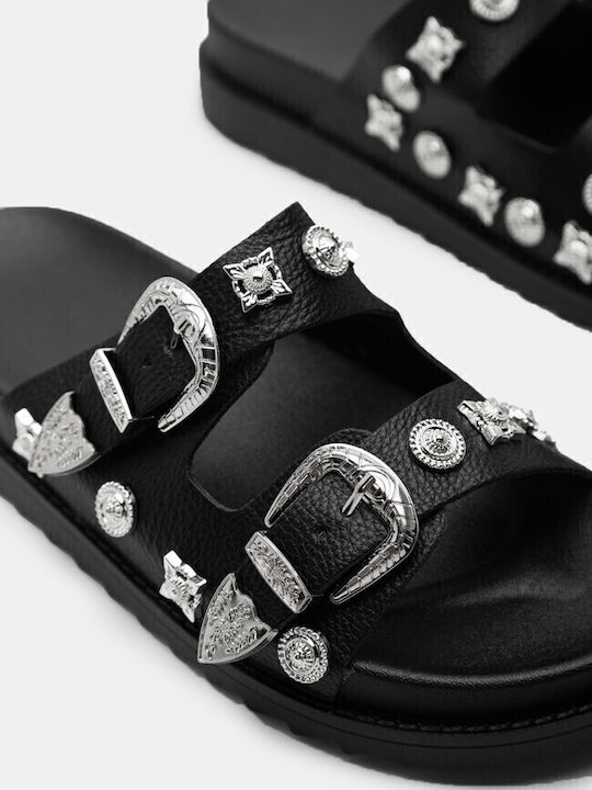 Women's Flat Sandals Flatforms in Black Color