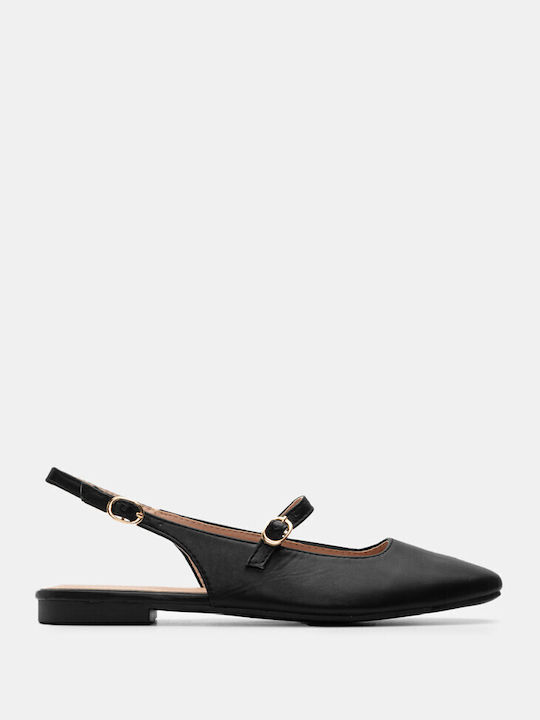 Luigi Pointy Ballerinas Black