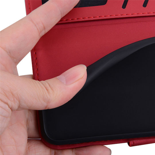 Wallet Cat Δερματίνης Κόκκινο (Redmi Note 8 Pro)