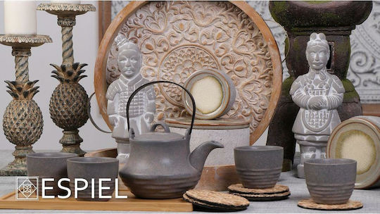 Espiel Ritual Tea Set with Cup and Filter Ceramic Gray 600ml 5pcs