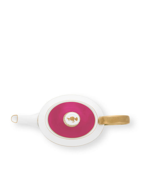 PiP Studio Chique Teekanne Porzellan Gold-Pink 1800ml