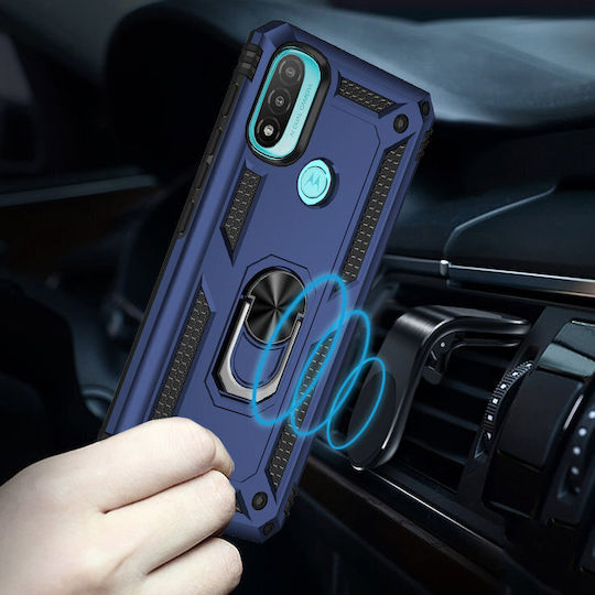 Erbord Back Cover Μεταλλικό Μπλε (Moto E20)