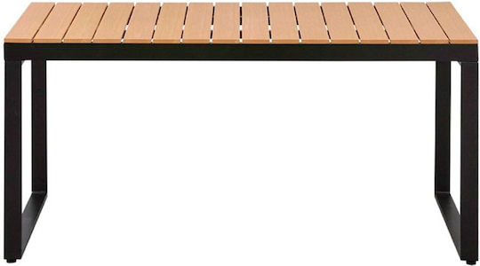 Masa pentru spații exterioare Lemn cu schelet metalic Poseidon Black, Karydi 150x82x75buc