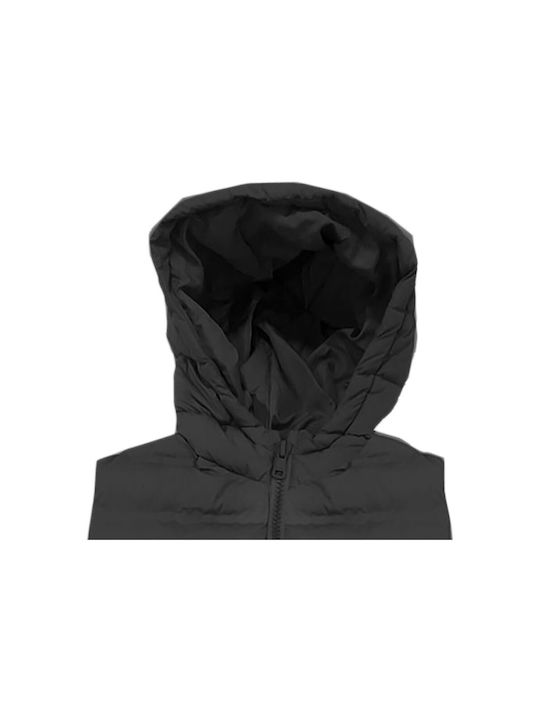 Energiers Kinderjacke Ärmellos Lang mit Kapuze Black