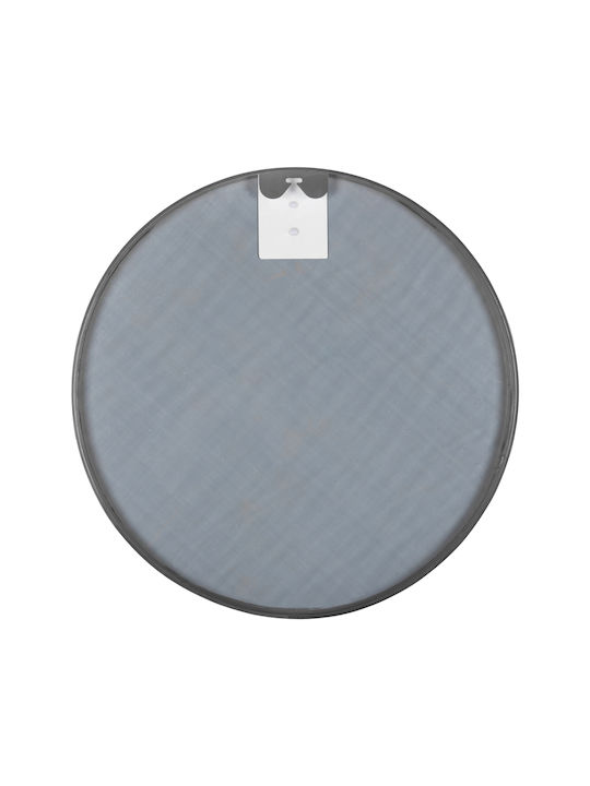 HomeMarkt Oglindă de Perete cu Argintiu Ramă din Metalic Diametru 50cm 1buc