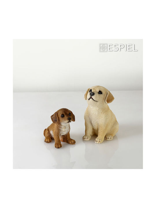 Espiel Set Dekorative Hunde aus Polyresin 9.8x16x13.8cm 2Stück