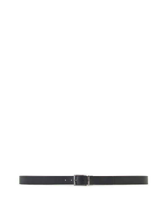 Emporio Armani Men's Leather Belt Black