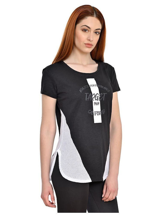 Women's Summer Blouse Short Sleeve Black