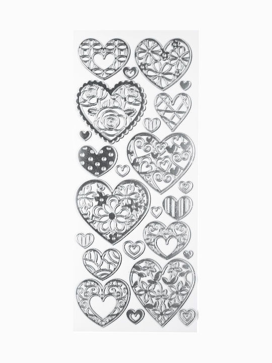 Titanum Χριστουγεννιάτικα Aufkleber für die Wand mit Design Herzen 10x24cm. 24Stück