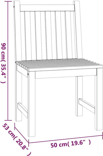 Teak Garten- und Outdoor-Möbelset Für Klassische Veranda 5 Stück
