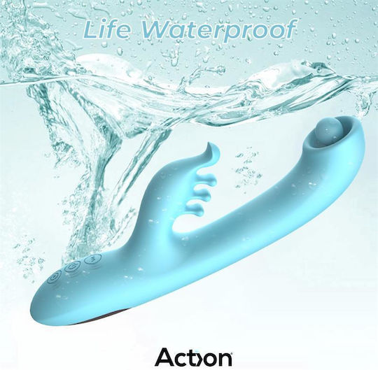 Action Vibrator Rabbit 22cm Light Blue