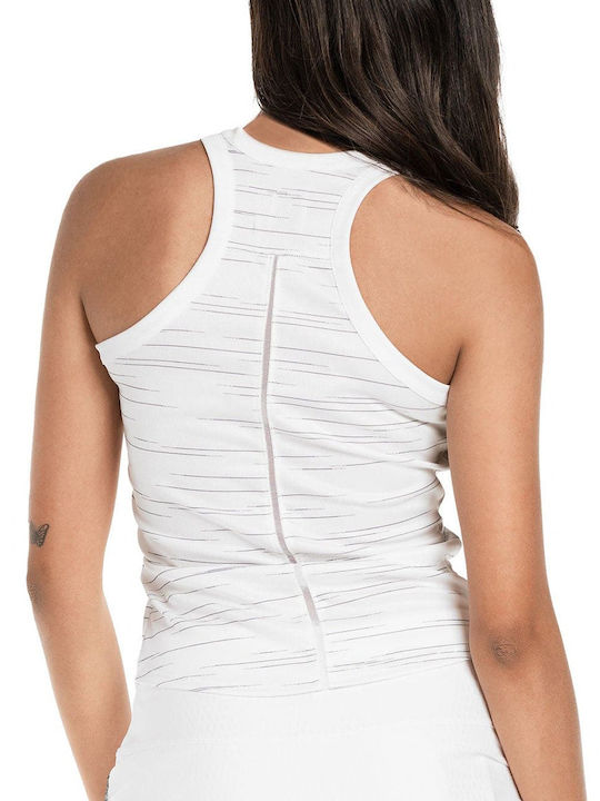 Lucky In Love Women's Athletic Blouse Sleeveless Fast Drying White