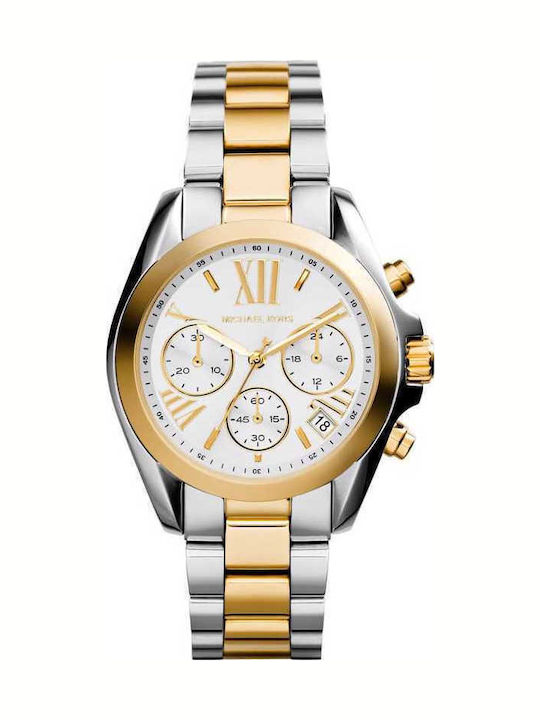Michael Kors Bradshaw Women's Watch Chronograph with Gold Metal Bracelet