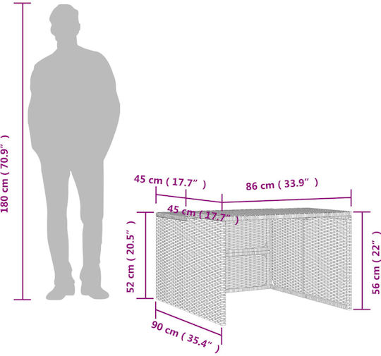 vidaXL Mähwerkschuppen 365407