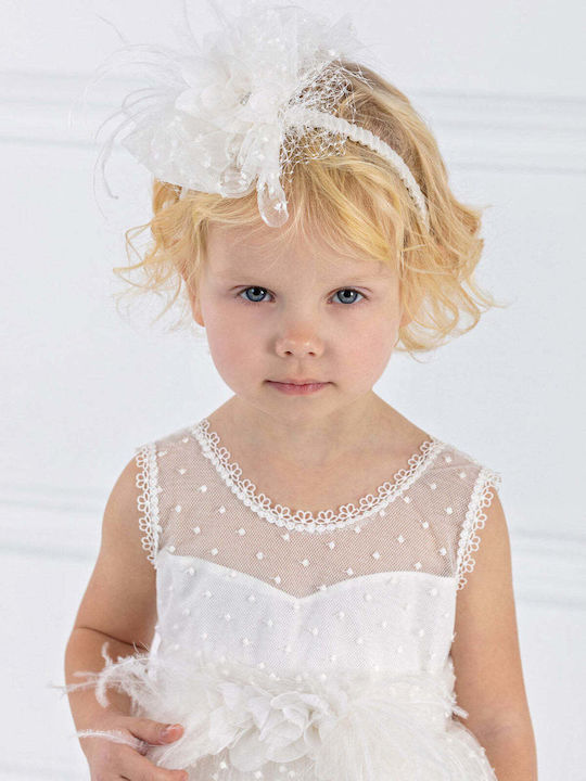 Designer's Cat White Baptism Dress made of Tulle