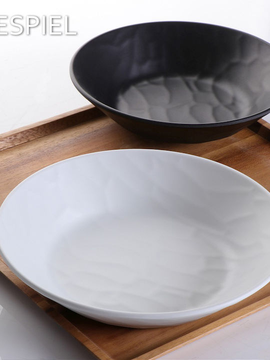 Espiel Wavy Matte Serving Platter Oval Black 40x16cm