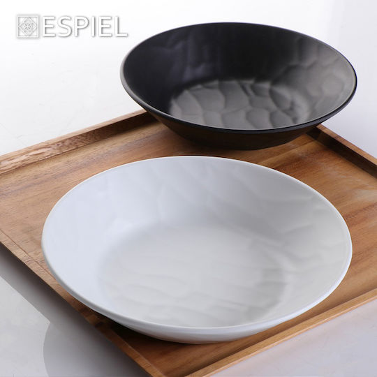 Espiel Wavy Matte Serving Platter Oval Black 40x16cm