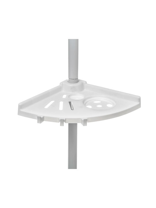 5Five Corner Wall Mounted Bathroom Shelf Plastic 19x19x240cm White