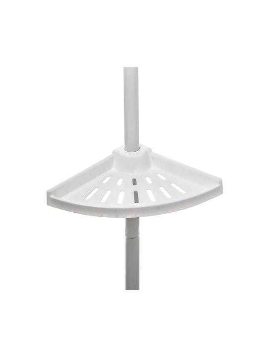 5Five Corner Wall Mounted Bathroom Shelf Plastic 19x19x240cm White