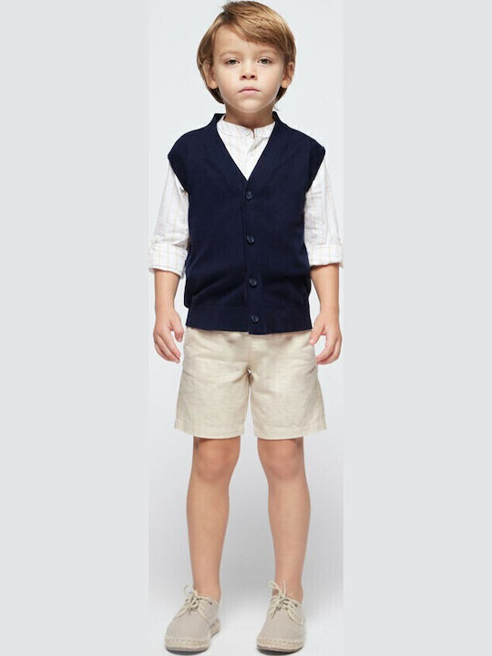 Kids Vest Knitted Blue