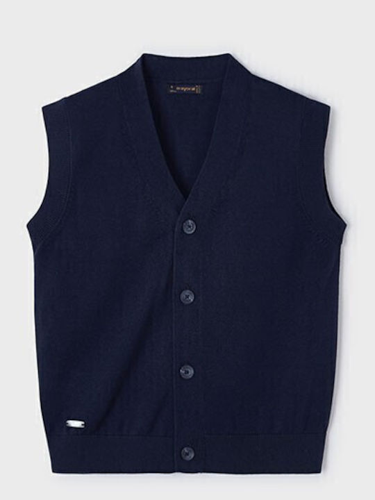 Kids Vest Knitted Blue