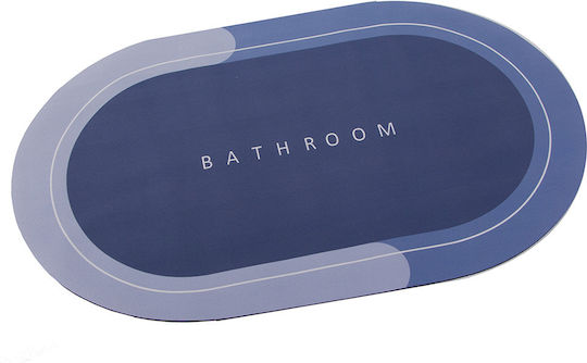 Soul Rutschfest Badematte Mikrofaser Oval 27166 Blue 40x60cm