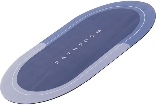 Soul Rutschfest Badematte Mikrofaser Oval 27166 Blue 40x60cm
