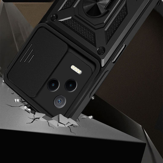 Infinix Back Cover Μεταλλικό Μαύρο (Infinix Note 12 2023, CamShield Slide)