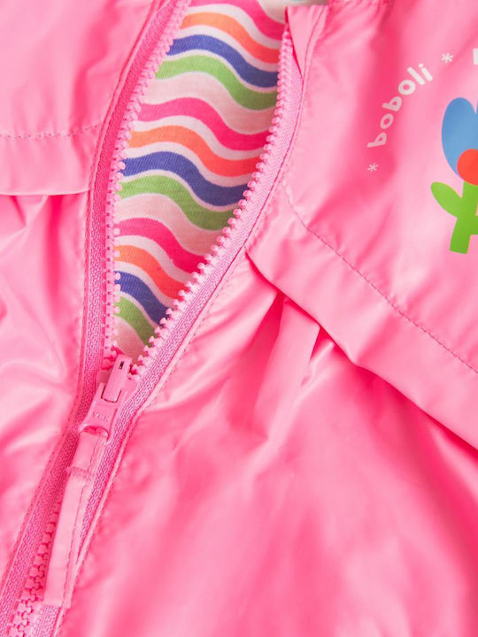 Kids' Casual Jacket Double Sided with Hood Fuchsia