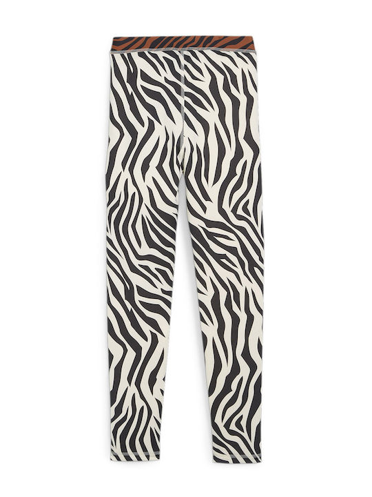 Puma Kids Long Legging Animal Print Black