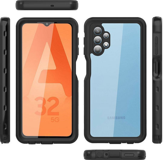 Shellbox Umschlag Rückseite 2mm Wasserdicht Schwarz (Galaxy A32 5G)