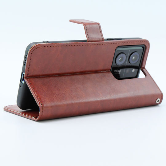 Crazy Horse Brieftasche Synthetisches Leder / Kunststoff / Silikon Braun (Xiaomi 13T / 13T ProXiaomi 13T / 13T Pro)