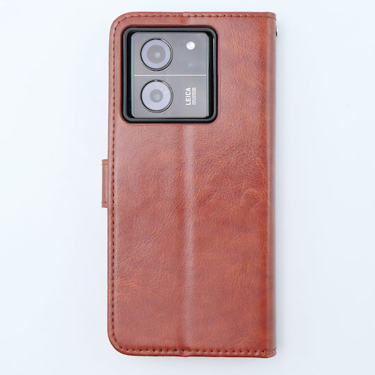 Crazy Horse Brieftasche Synthetisches Leder / Kunststoff / Silikon Braun (Xiaomi 13T / 13T ProXiaomi 13T / 13T Pro)