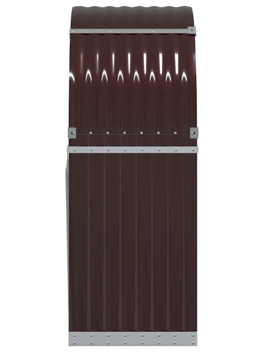 vidaXL Inox Ράφι Αποθήκευσης Ξύλων 80x45x120cm Καφέ